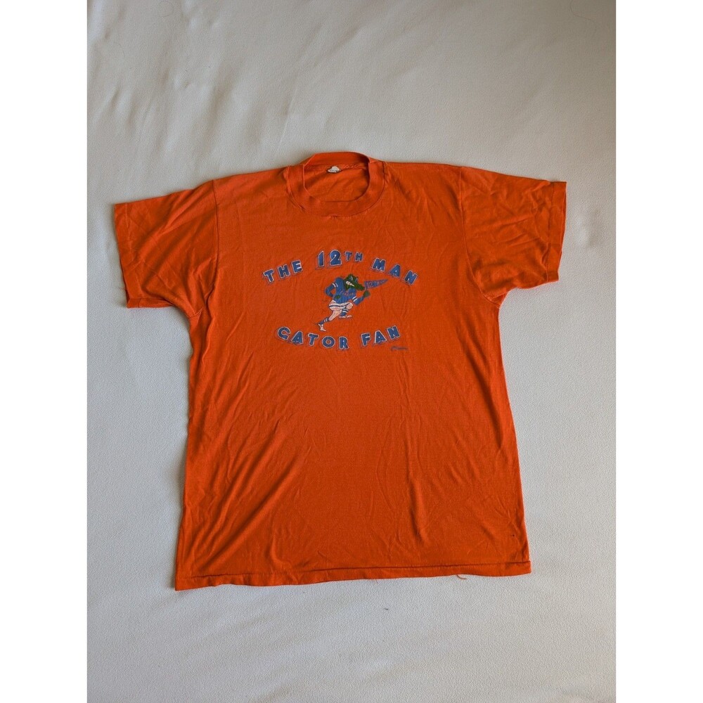 Vtg 80s UF Florida Gators Super Screen Stars 12th Man Single Stitch Shirt Sz XL
